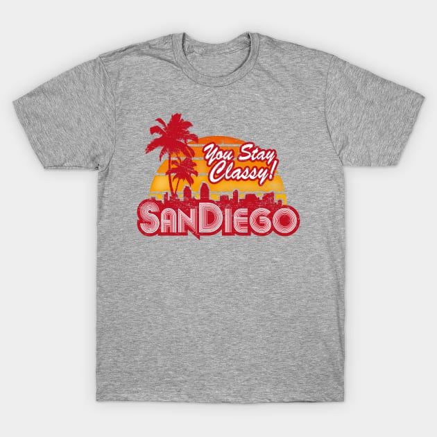 You Stay Classy! San Diego (worn look) T-Shirt by MoviTees.com